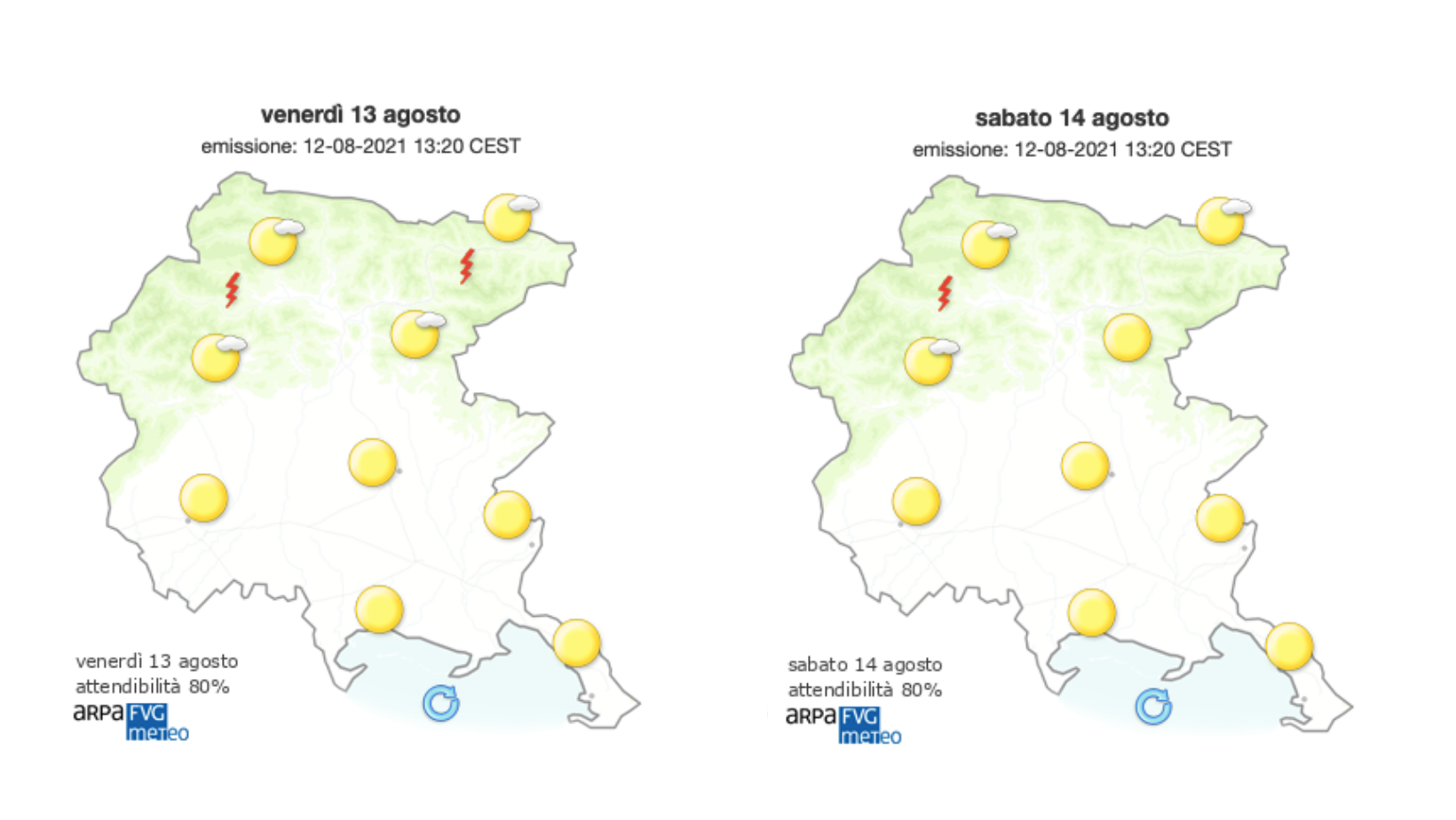 Immagine per Meteo, anticiclone africano sul Goriziano con temperature molto alte